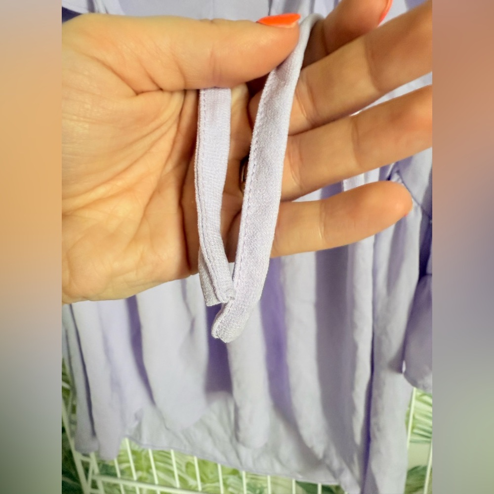 Lavender Ruffled Women's Top - Picture 3 of 7